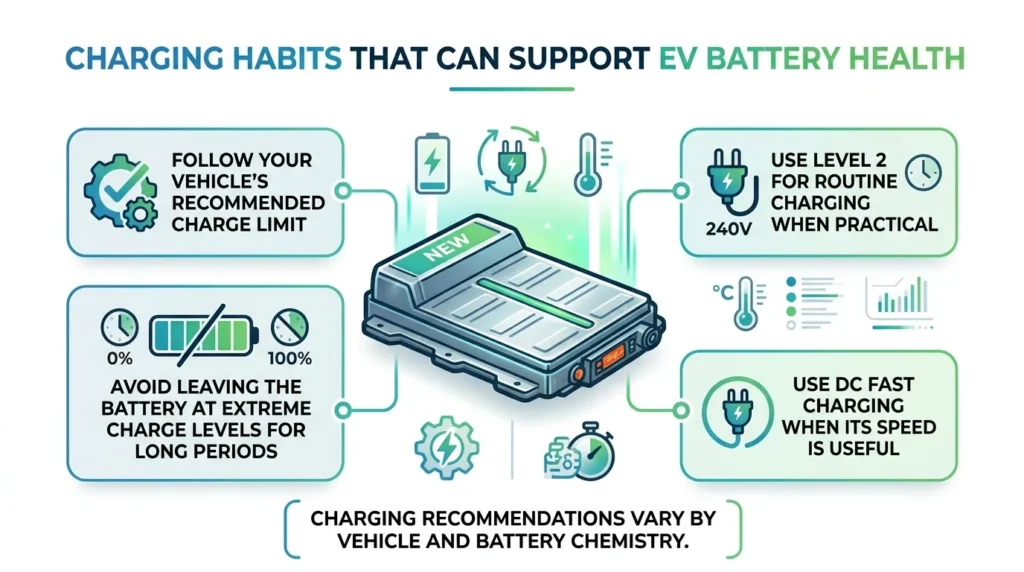 EV charging habits that support battery health
