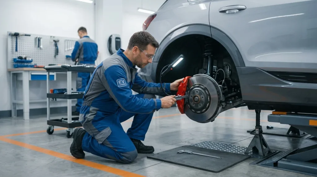 EV brake system maintenance and inspection