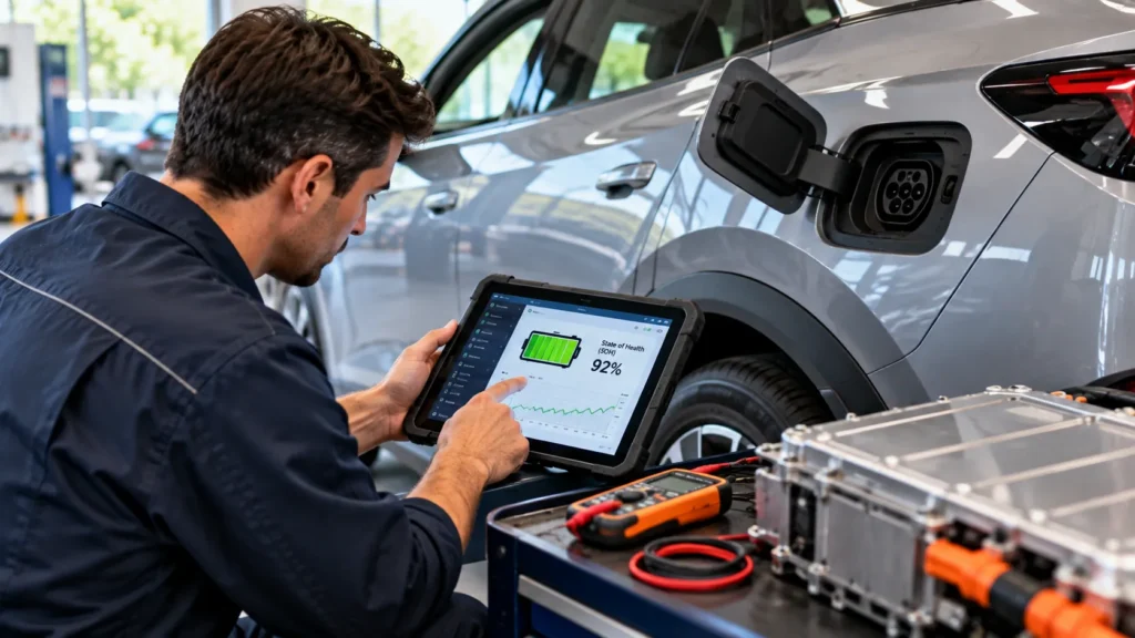 Used EV battery health test before buying